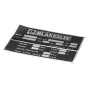Blakeslee 99705 Data Label
