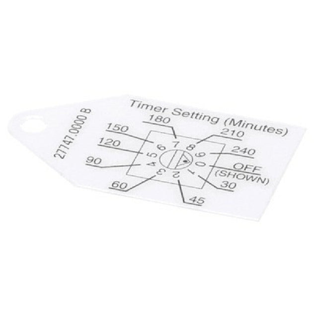Bunn 27747 Tag Timer Setting