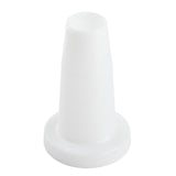 A white plastic TableCraft PourMaster cone with a wide flat base and a tapering cylindrical body. The smooth 64oz surface features slight ridges encircling the cone, standing upright against a plain white background.