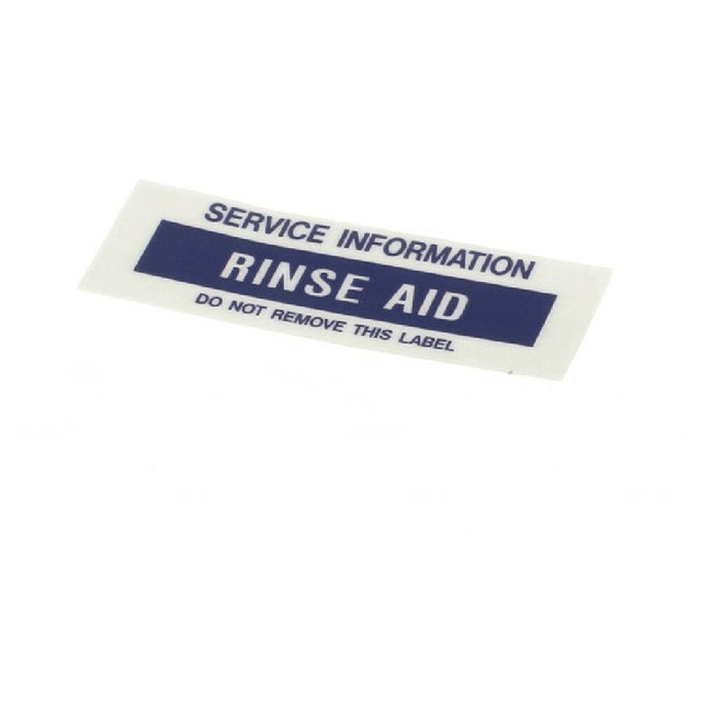 Glastender 01000489 Decal .75x1.877 Rinse Aid G