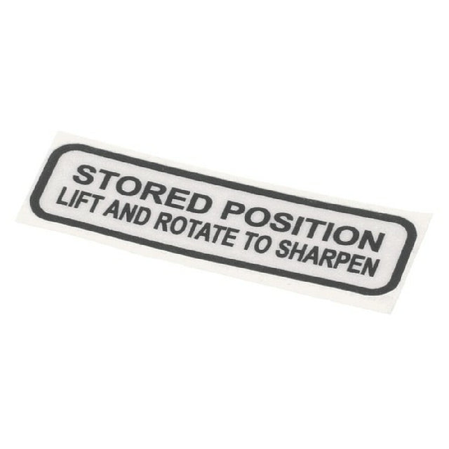Globe 920216 Sharpener Label