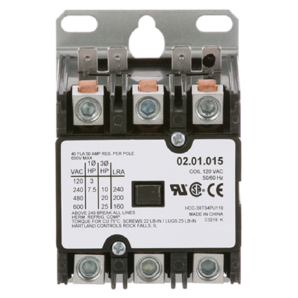 Hatco 02.01.015.00 Contactor Std 110/120ac 3p 50res