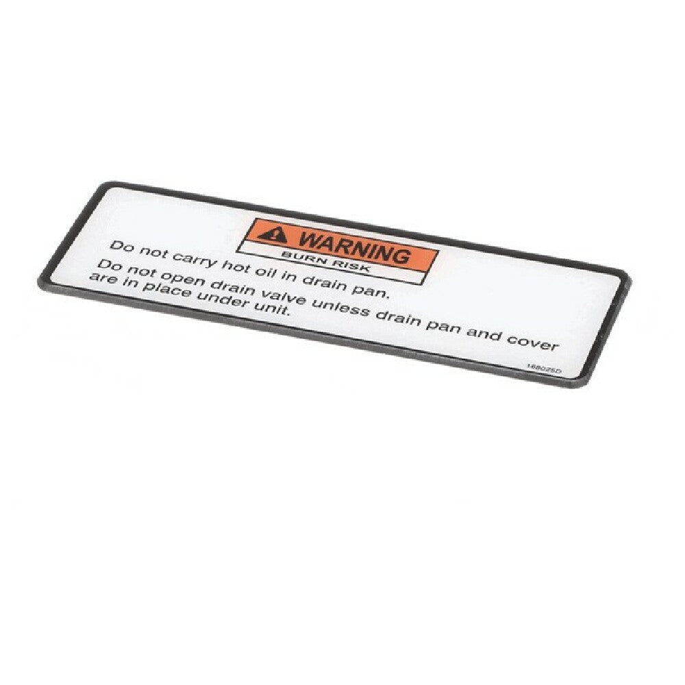 Henny Penny 168025 Label Drain Pan Warning