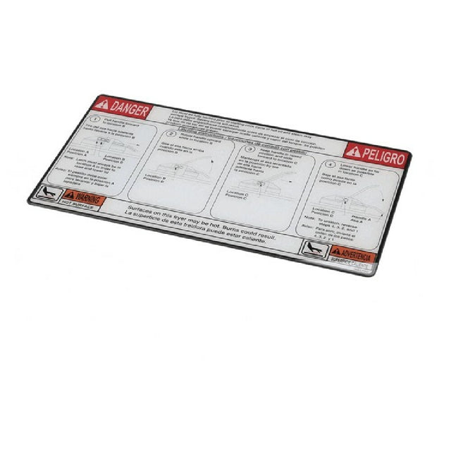 Henny Penny 168572 Label Lid Instr Eng/spa