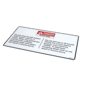 Henny Penny 168574 Label Operation Hazards Velo
