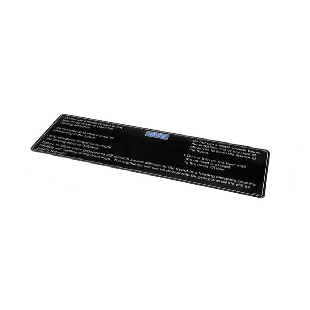 Henny Penny 170332 Label Shortening Melt Gm V