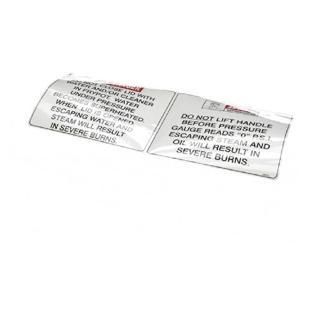 Henny Penny 66444 Label Operational Hazards