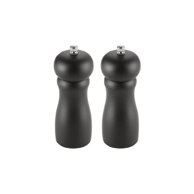 CAC China PMW2-6K Pepper Mills 6"H Ergonomic Metal Grinding Mechanism