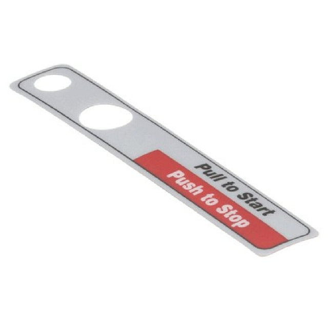 Hobart 00-477735 Label Start/stop (dom)