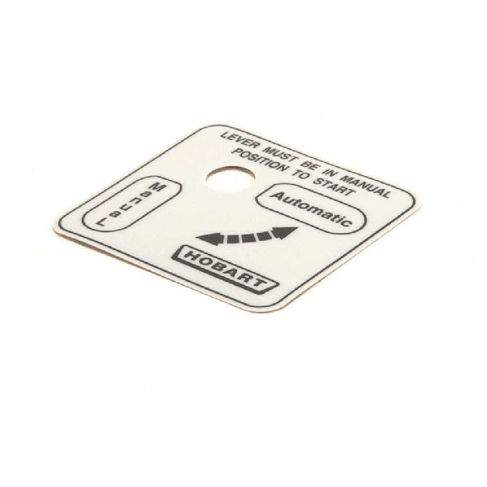 GE/Hobart 00-478274 Label Auto/man (domestic)