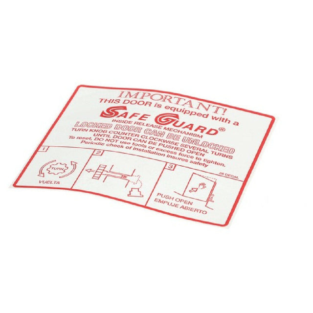 Kason 90028DECAL Decal Safeguard Mech