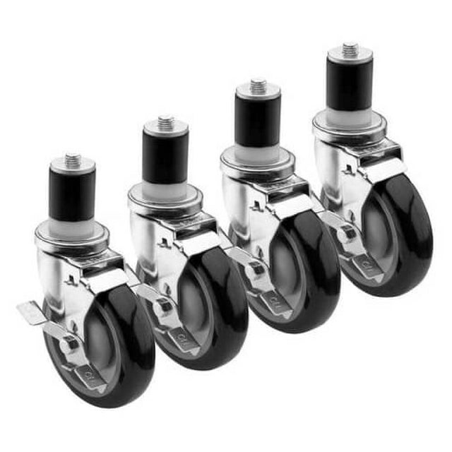 Krowne 28-124S Set Of 1 1/2" Stem Caster With 5" Lockin