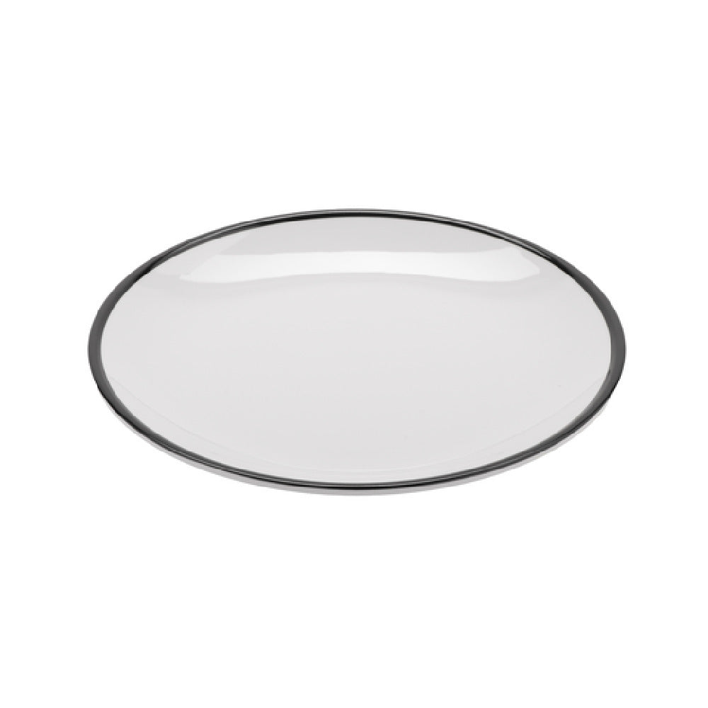 GET Enterprises CS-800-W/BK Settlement Bistro™ Enamelware Side Dish Plate 8" X 7/8" Round