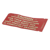 Pitco P6095501 Caution Sticker