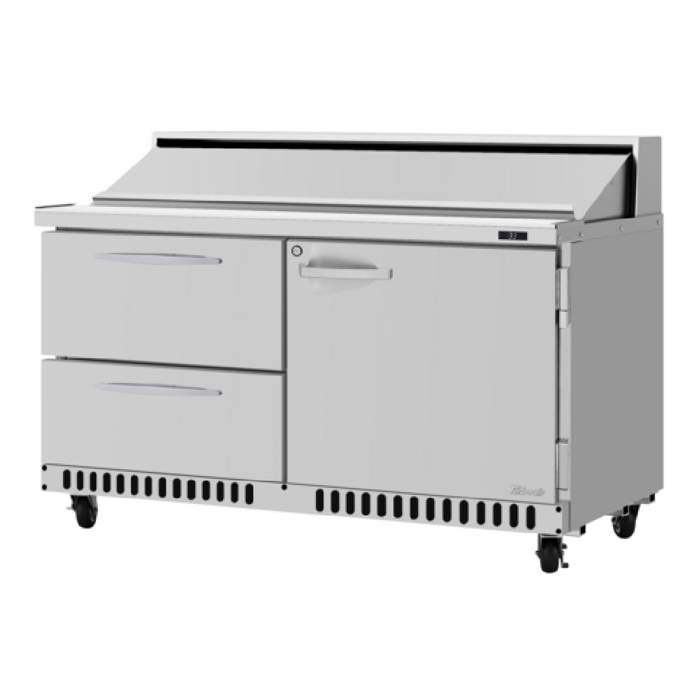 Turbo Air PST-60-D2R(L)-FB-N PRO Series Sandwich/Salad Prep Table Front Breathing Airflow