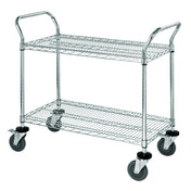 Quantum WRC-2430-2 Utility Cart 30"W X 24"D X 37-1/2"H (2) Wire Shelves