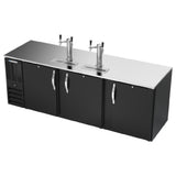 Beverage Air DD94HC-B - Draft Beer Cooler, 94"W X 30-3/8"D X 49-5/16"H, 32.768 Cu. Ft.