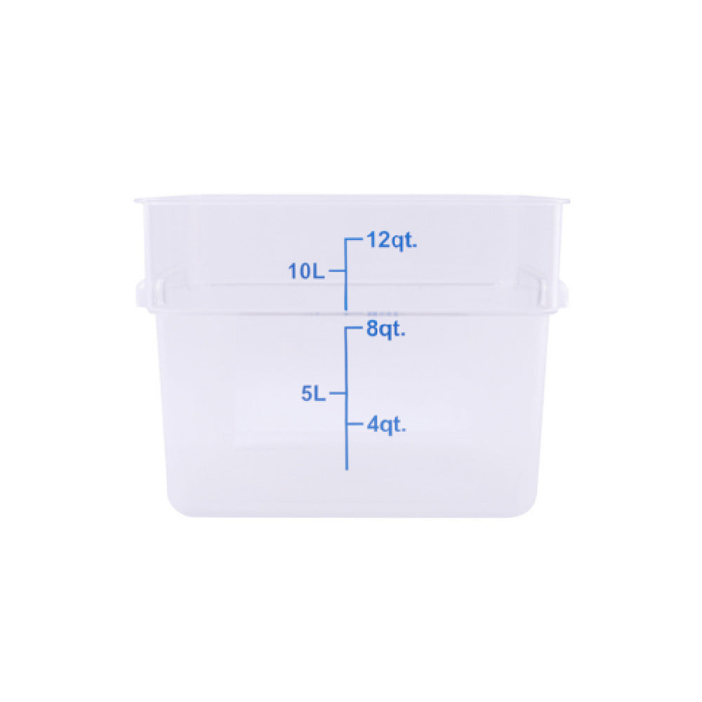 CAC China FS1P-SQ12C Food Storage Container 12 Qt. Square