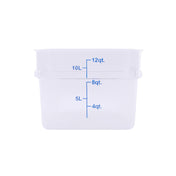CAC China FS1P-SQ12C Food Storage Container 12 Qt. Square