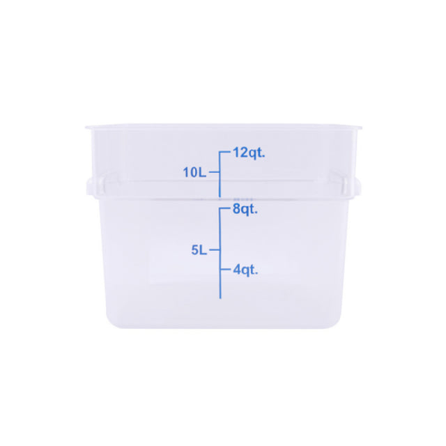 CAC China FS1P-SQ12C Food Storage Container 12 Qt. Square