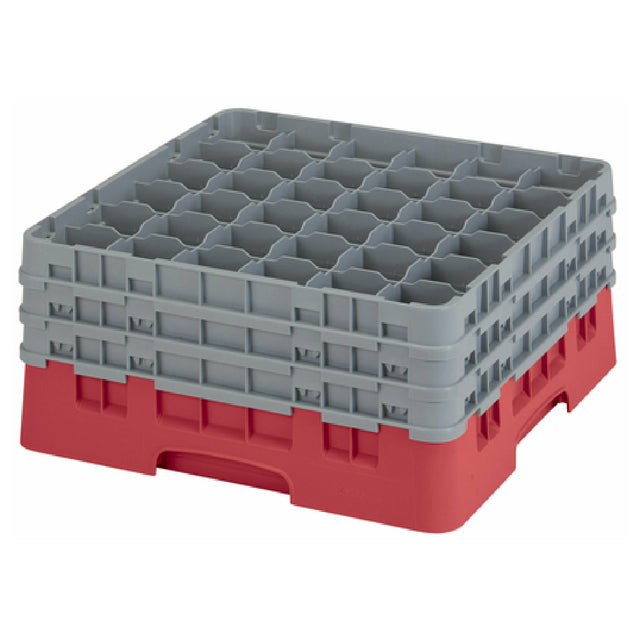 Cambro 36S738163 Camrack® Glass Rack With (3) Soft Gray Extenders Full Size