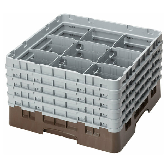 Cambro 9S958167 Camrack® Glass Rack With (5) Soft Gray Extenders Full Size