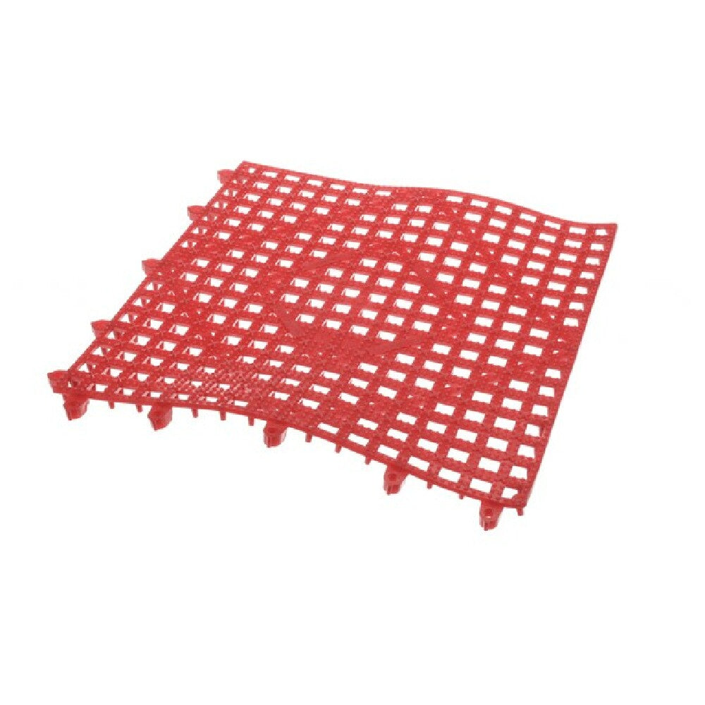 San Jamar VM5280RD Versa Mat 1'x1' Bar Mat Red C&c