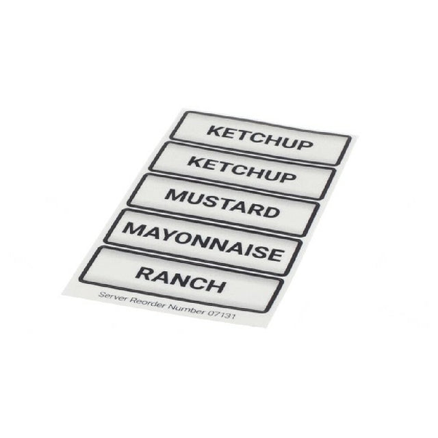 Server Products 07131 Decal Set Condiment