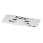 Stoelting 324799 Decal Pump On Off