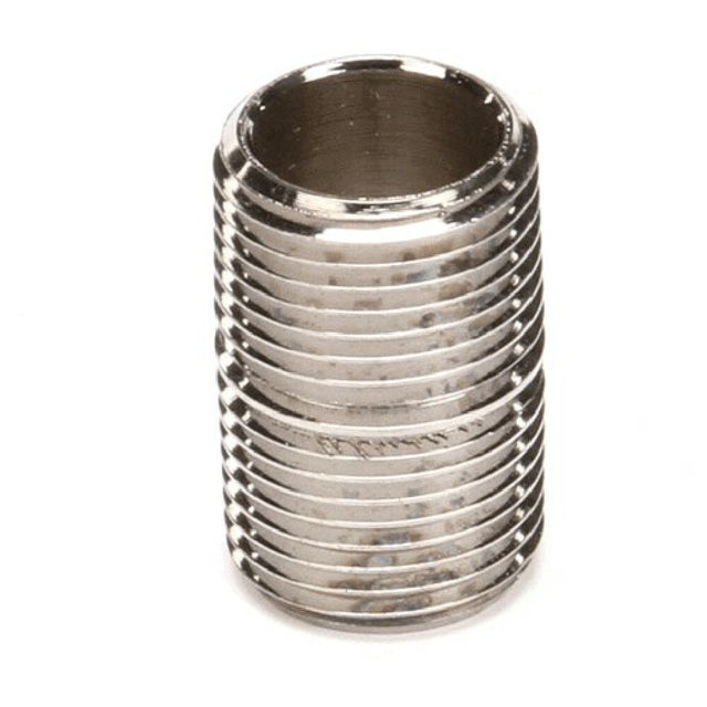T&S Brass 002535-25 3/8 Npt Close Nipple (chrome Plated)
