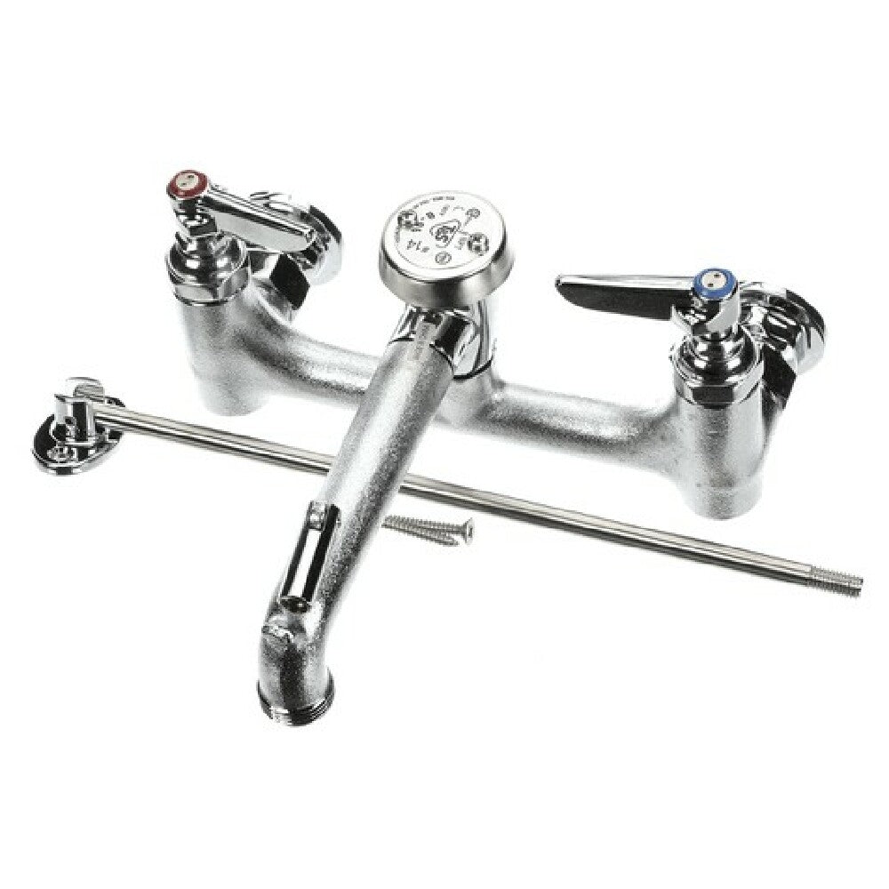 T&S Brass B-0665-BSTP-VRS 8 Service Sink Faucet Wall Mount Built