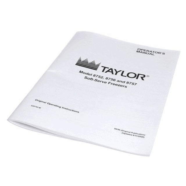 Taylor Freezer 028752-M Man Oper 8752/8756/8757
