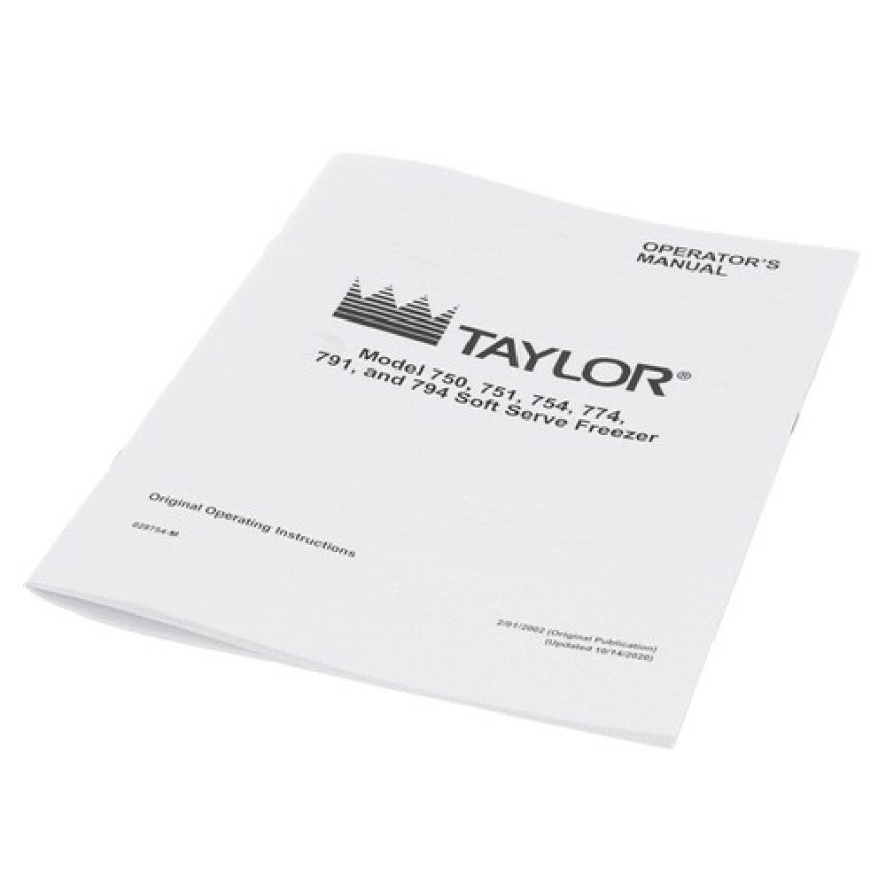 Taylor Freezer 028754-M Man Oper 700 Freezemaster