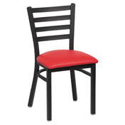 Royal ROY 9001 RED - Side Chair, Ladder Back, 17"L X 16-1/2"W X 33-1/2"H
