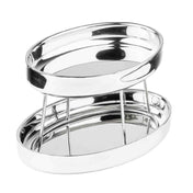 TableCraft Products 12914 - Double Wall Seafood Tower, Two-tier, Oval