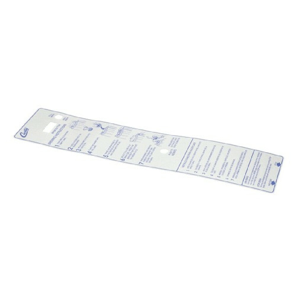 Curtis WC-38570 Label Instruction Panel Ru150