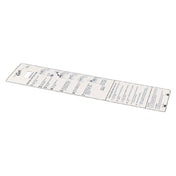 Curtis WC-3902 Label Instructs Panel Curtis