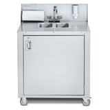 Crown Verity CV-PHS-2C Portable Sink Cold Water Only (2) 6" Wide X 12" Front-to-back X 5" Deep Bowls