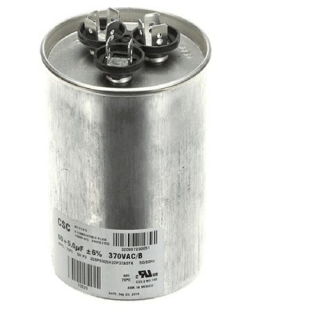 York S1-02425033700 Dual Run Capacitor 60/5mfd 370v Round