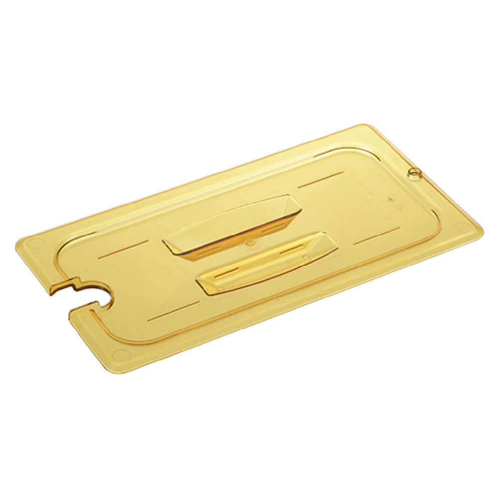 Cambro CAM30HPCHN150 Lid Hot 1/3 Notched 150 Amber