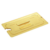 Cambro CAM30HPCHN150 Lid Hot 1/3 Notched 150 Amber