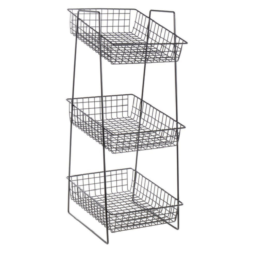 Hubert 91955 - Basket Display Stand, 3-tier, 10-1/4" X 13" X 27"H