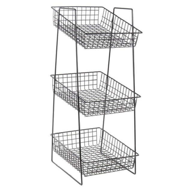 Hubert 91955 - Basket Display Stand, 3-tier, 10-1/4" X 13" X 27"H