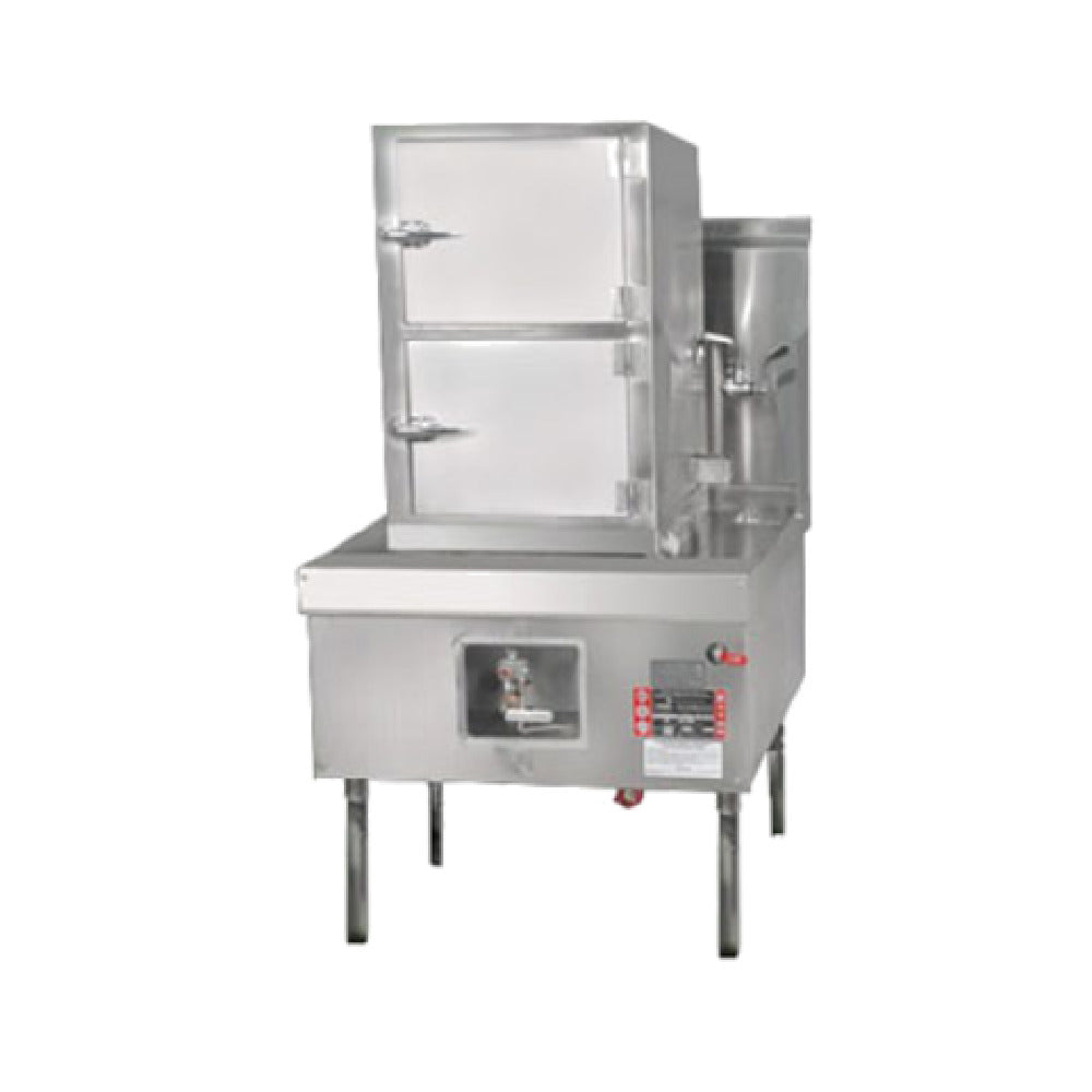 Town YF-STMR-SS Steamer Range And Cabinet Gas (2) Compartments