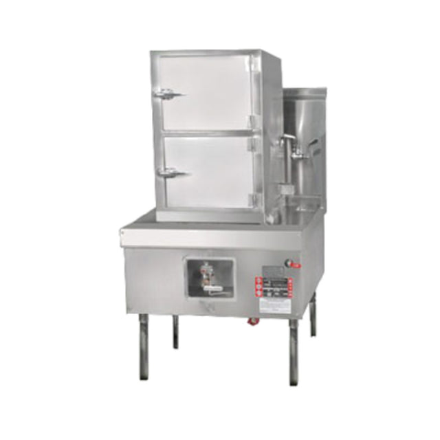 Town YF-STMR-SS Steamer Range And Cabinet Gas (2) Compartments