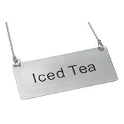 Winco SGN-205 Beverage Chain Sign "Iced Tea" 3-1/2"L X 1-3/4"W
