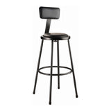 National Public Seating 6430B-10 NPS® Heavy Duty Steel Stool With Backrest 30"