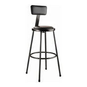 National Public Seating 6430B-10 NPS® Heavy Duty Steel Stool With Backrest 30"
