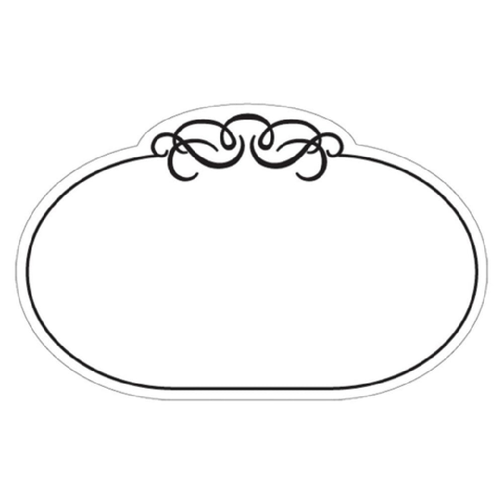 Hubert 52240 - Merchandising Tag, 3-1/2" X 2-1/4"H, Oval