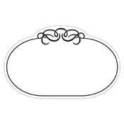 Hubert 52240 - Merchandising Tag, 3-1/2" X 2-1/4"H, Oval